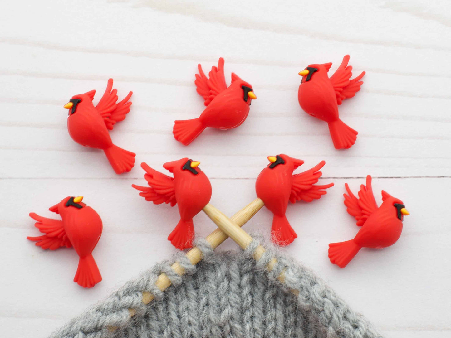 Little Cardinal Stitch Stoppers