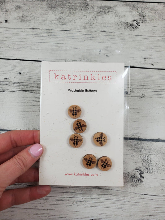 Honey Bee Buttons 5/8"
