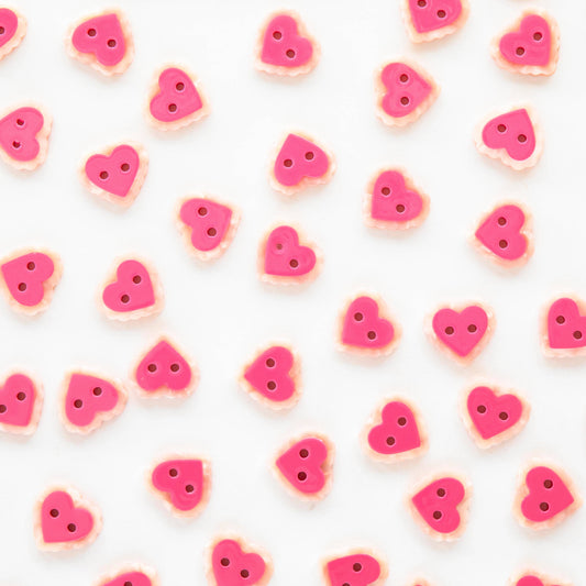 Pink Sweet Heart Small 5/8" Buttons