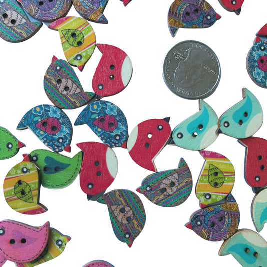 Wooden Button Set of 5