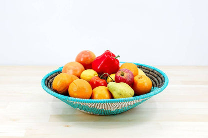 Handwoven African Sweetgrass Basket – Multicolor