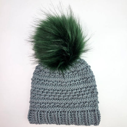 6" (15cm) Faux Fur Pom Pom: Midnight Blue