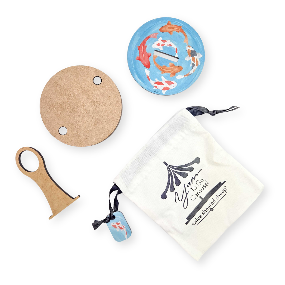 Koi Fish Yarn To Go Carousel with wrist strap