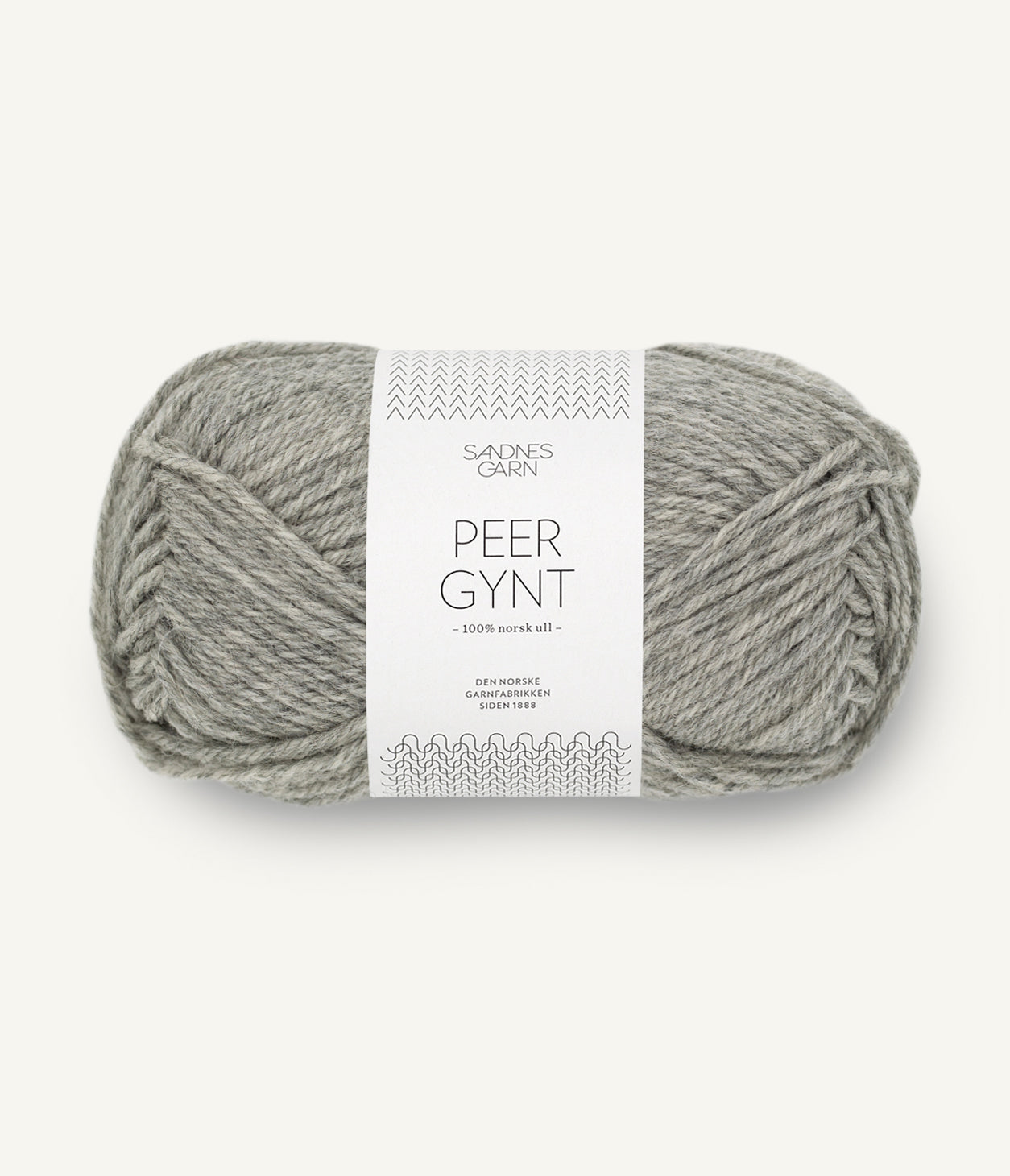 Ball of yarn with a label on a white background