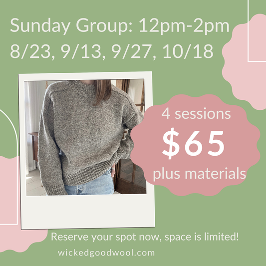 Become A Sweater Knitter with Instructor Cappie Tennant (Lakes Sweater Along)