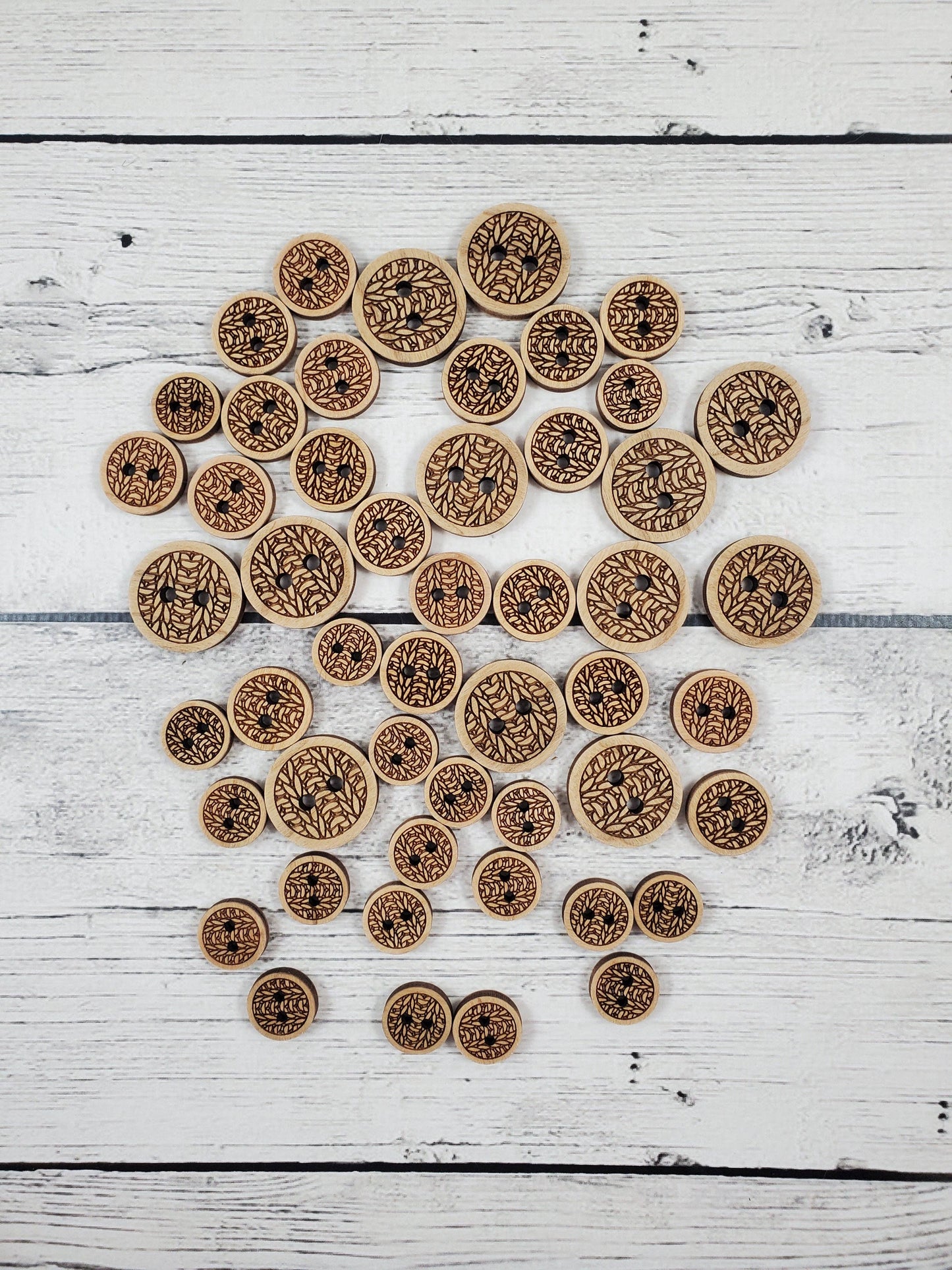 Knit Wooden Buttons