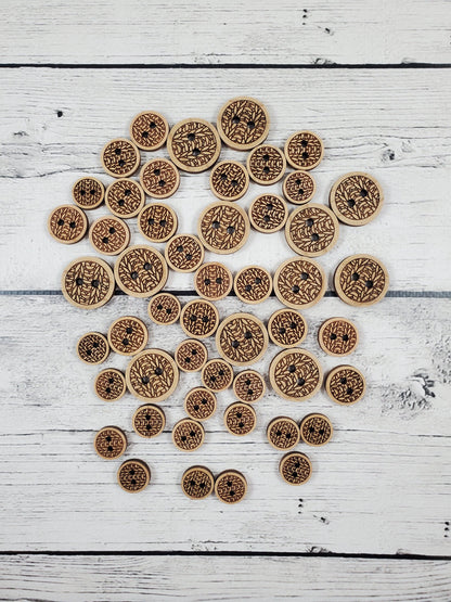Knit Wooden Buttons