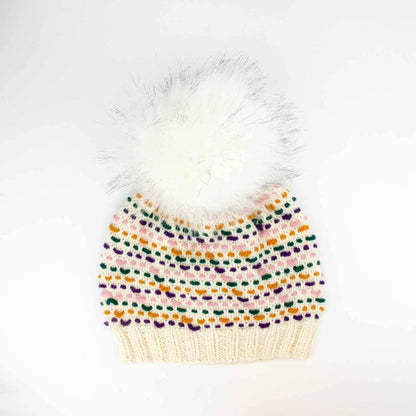 6" (15cm) Faux Fur Pom Pom: White