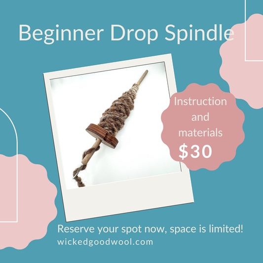 Beginner Drop Spindle with instructor Tammy Diener 6/12/26 10am