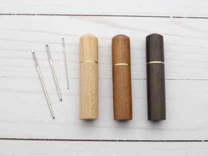 Wooden Darning Needle and Storage Case