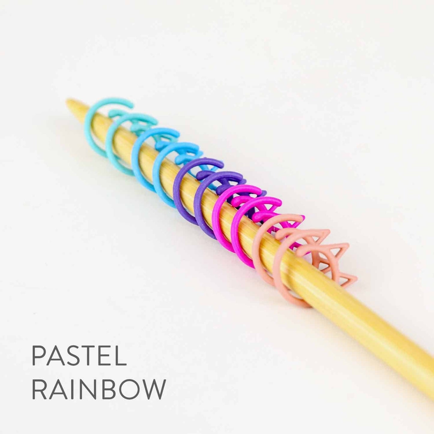 Removable Stitch Markers - Cat Rainbow