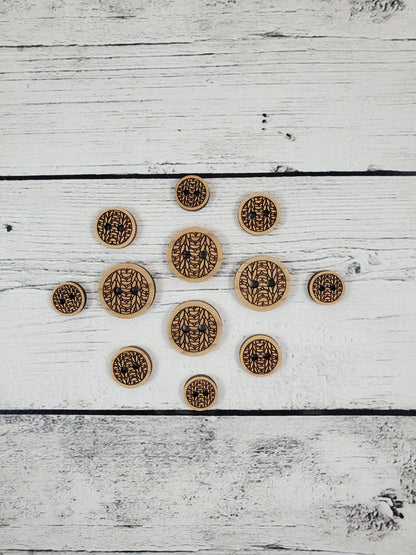 Knit Wooden Buttons