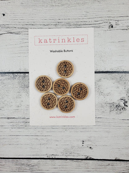 Knit Wooden Buttons