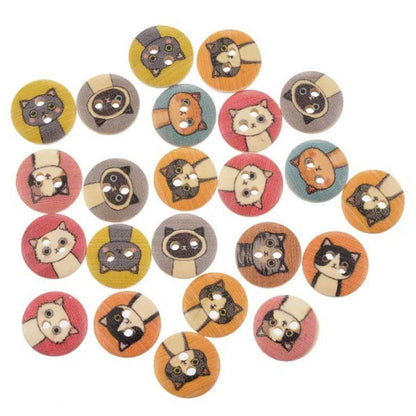 Wooden Button Set of 5