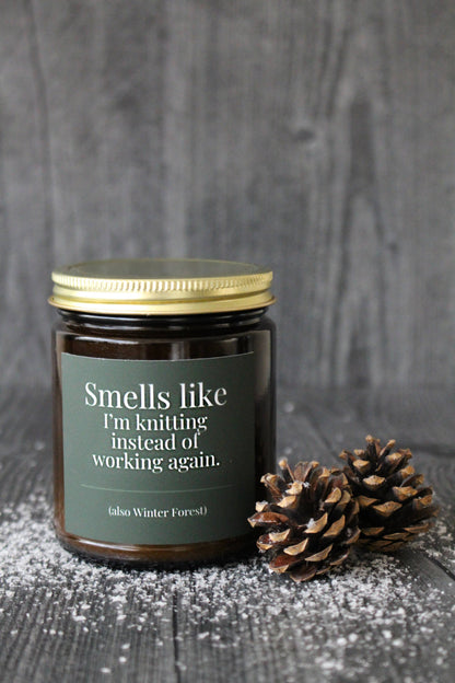 Hand-poured Coconut Soy Wax Candles For Knitters