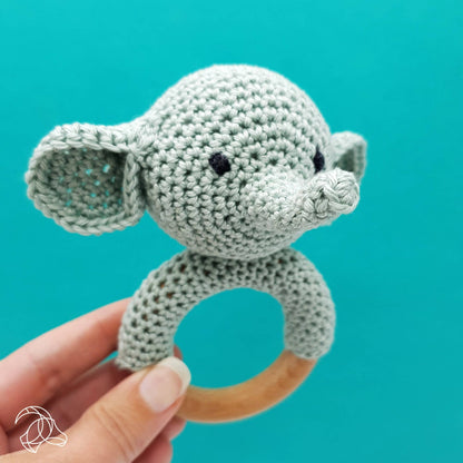 Rattle Elephant DIY Crochet Kit