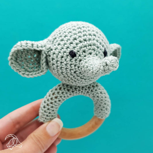 Rattle Elephant DIY Crochet Kit
