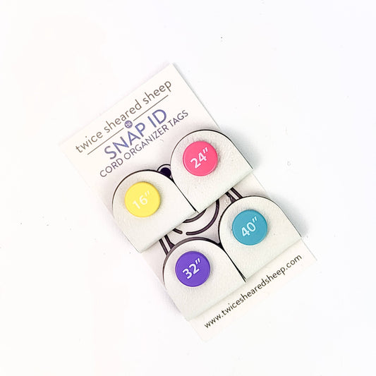 Snap ID Cord Organizer Tags - Standard Number Sizing