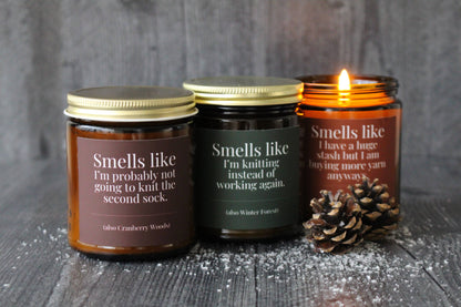 Hand-poured Coconut Soy Wax Candles For Knitters