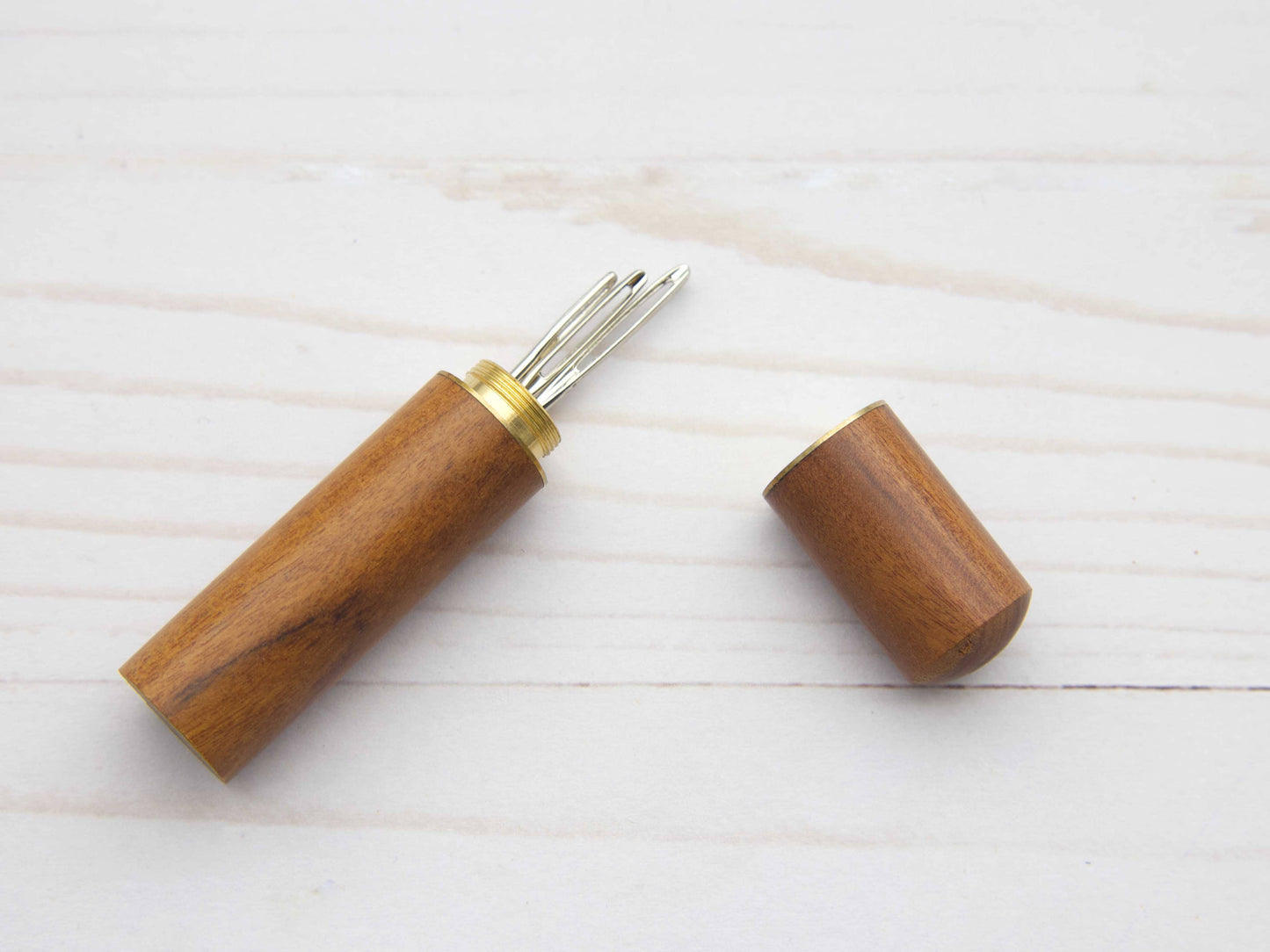 Wooden Darning Needle and Storage Case