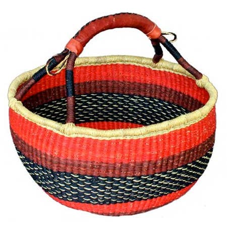 African Bolga Basket: Large Round