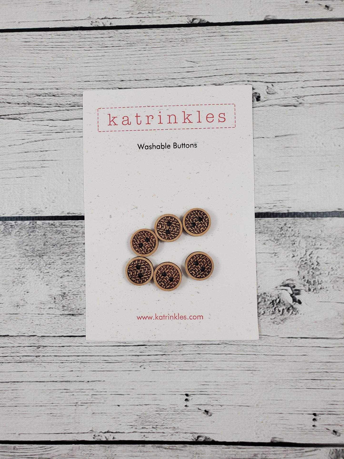 Knit Wooden Buttons