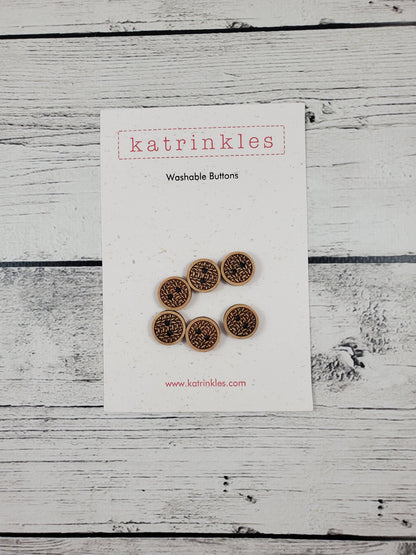 Knit Wooden Buttons
