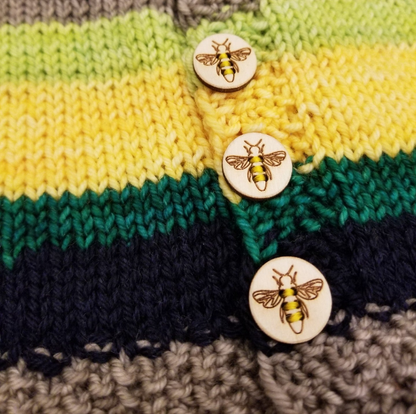 Honey Bee Buttons 5/8"