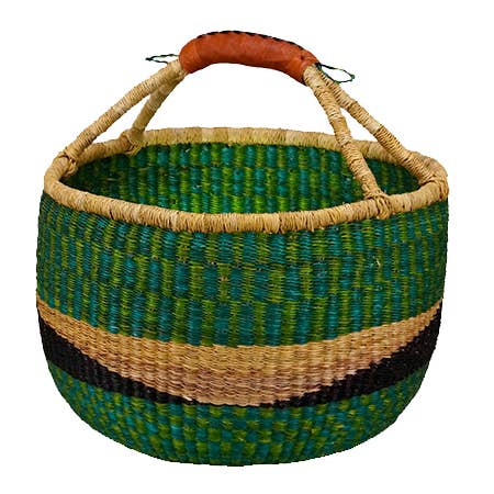 African Bolga Basket: Large Round