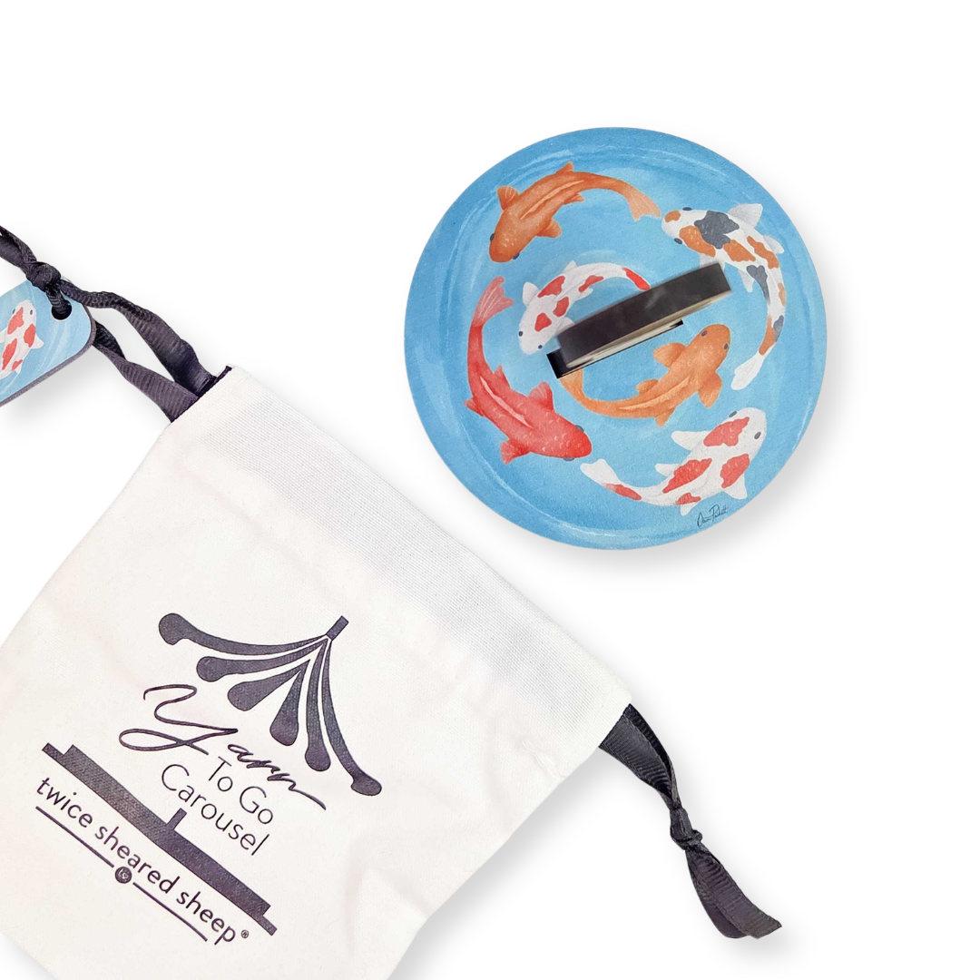 Koi Fish Yarn To Go Carousel with wrist strap