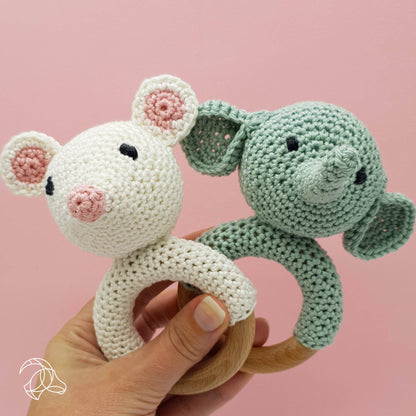Rattle Elephant DIY Crochet Kit