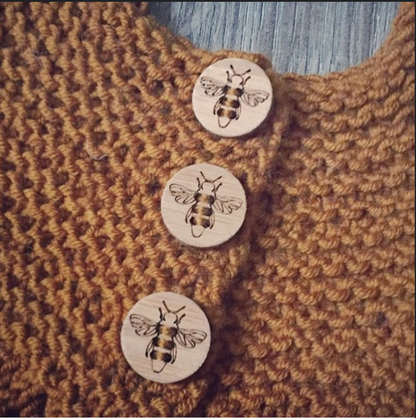 Honey Bee Buttons 5/8"