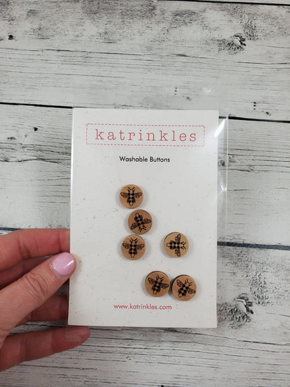 Honey Bee Buttons 5/8"