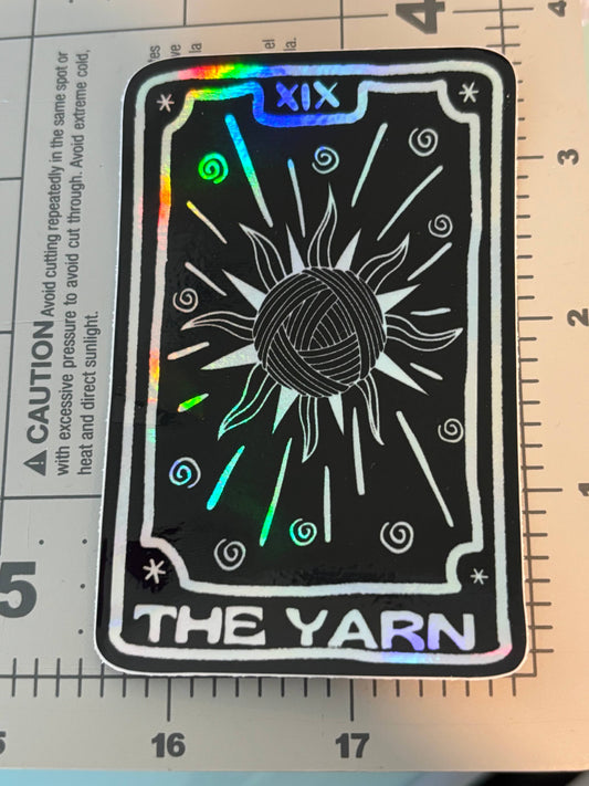 Holographic Yarn Tarot Card Sticker