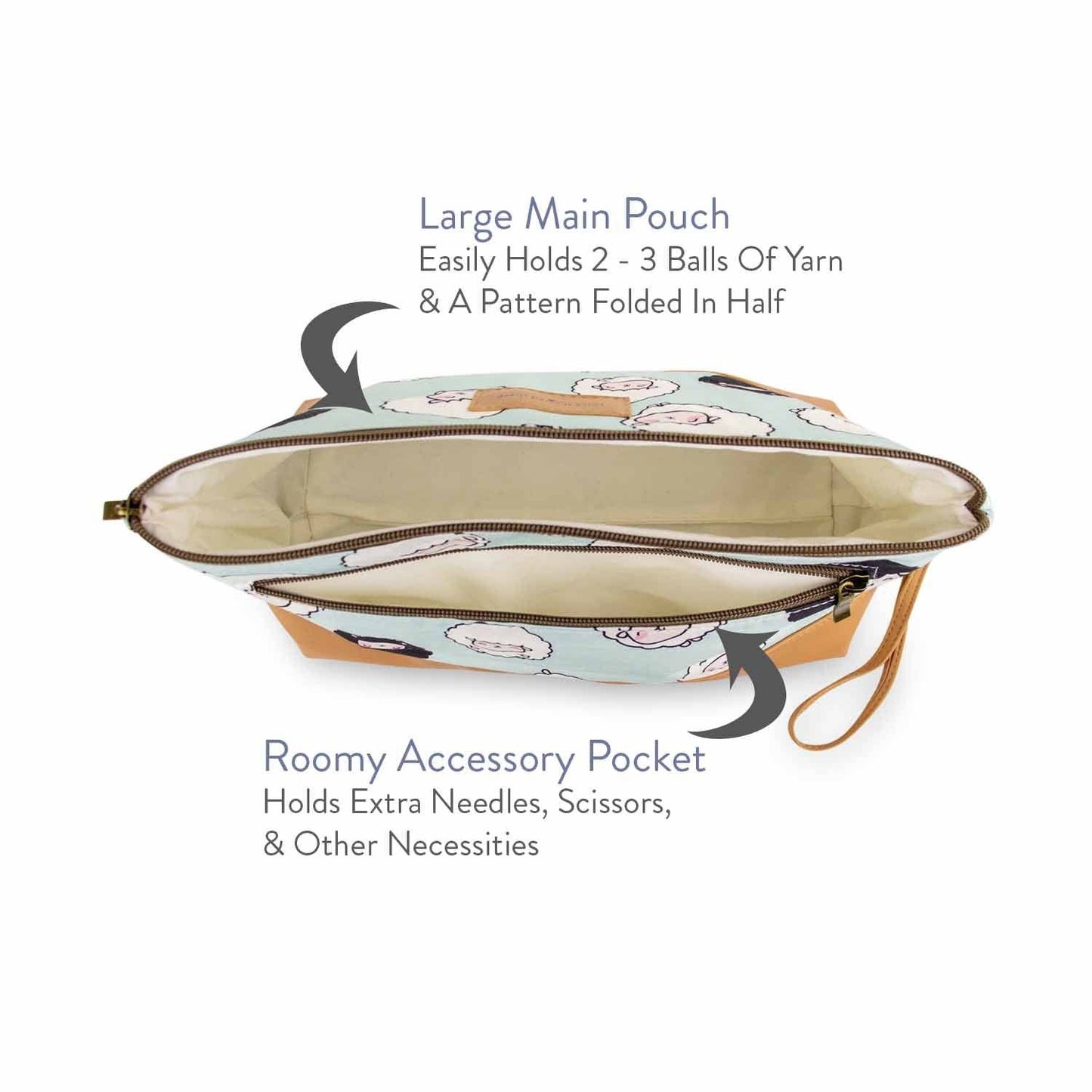 Chubby Sheep Zip Project Bag