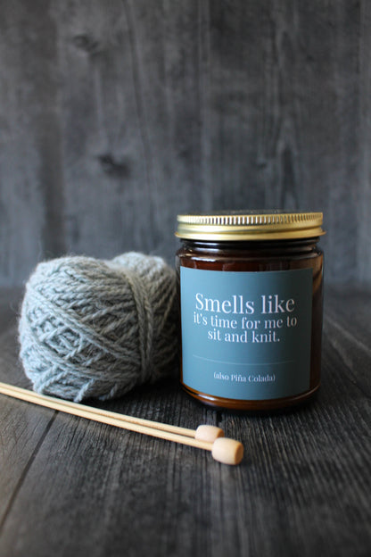 Hand-poured Coconut Soy Wax Candles For Knitters