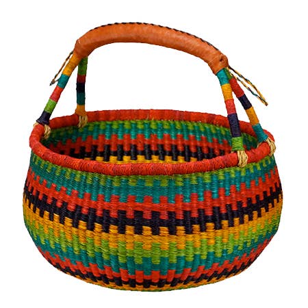 African Bolga Basket: Large Round