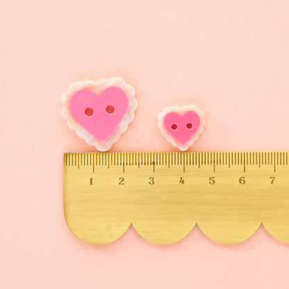 Pink Sweet Heart Small 5/8" Buttons