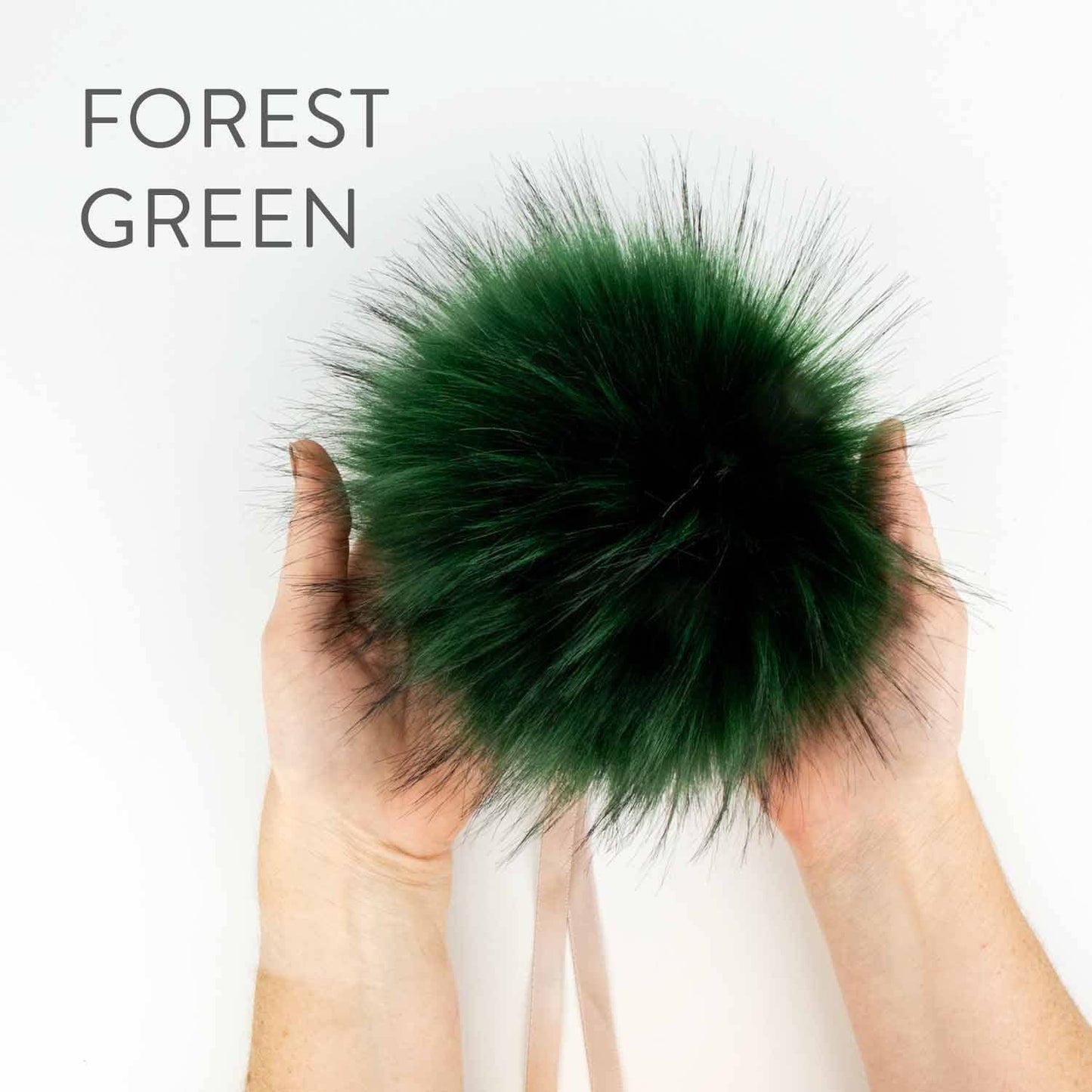 6" (15cm) Faux Fur Pom Pom: Midnight Blue