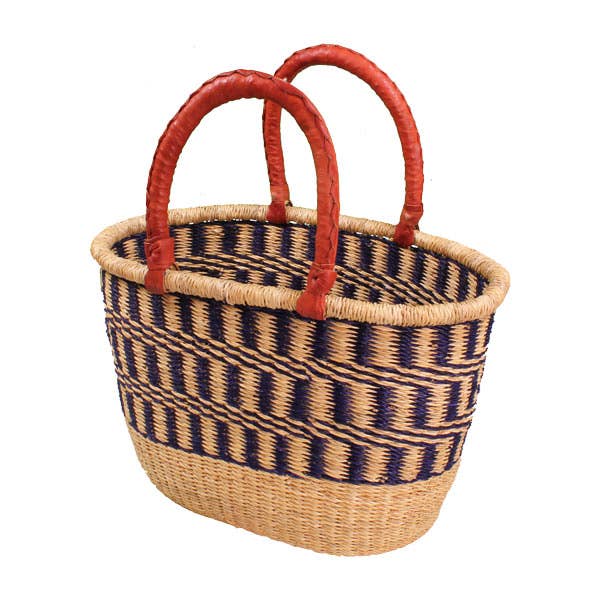 African Bolga Basket: Large Oval