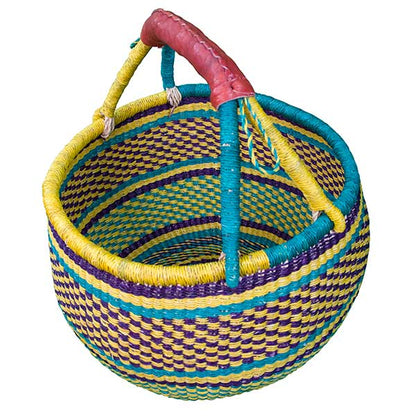 African Bolga Basket: Large Round