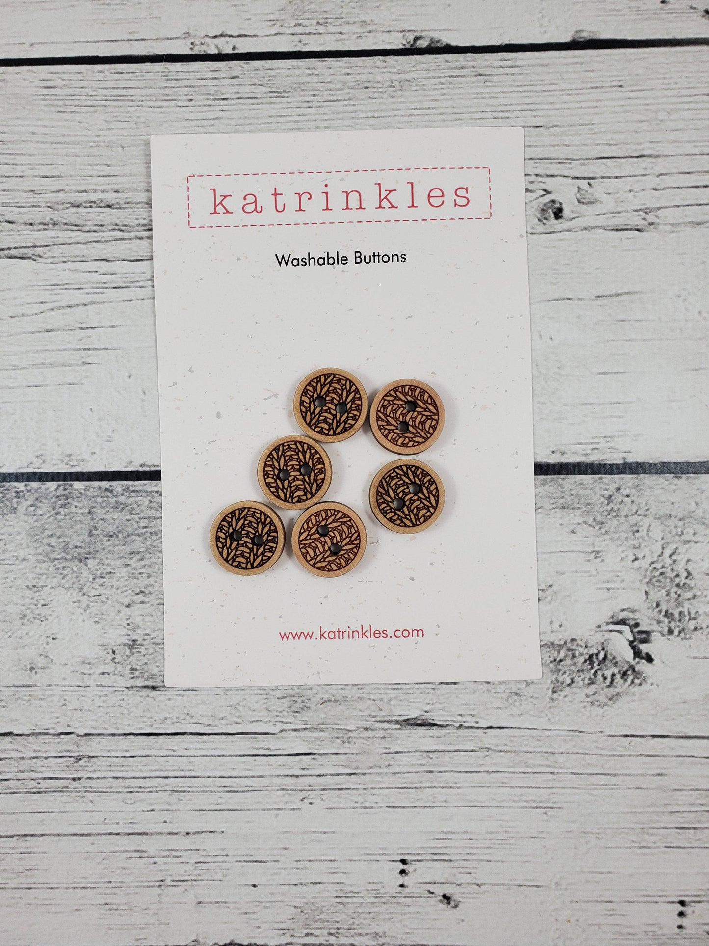 Knit Wooden Buttons