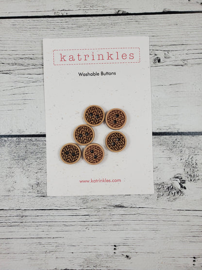 Knit Wooden Buttons