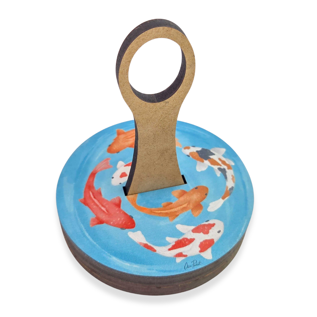 Koi Fish Yarn To Go Carousel with wrist strap