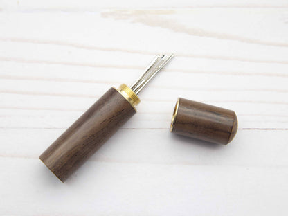 Wooden Darning Needle and Storage Case