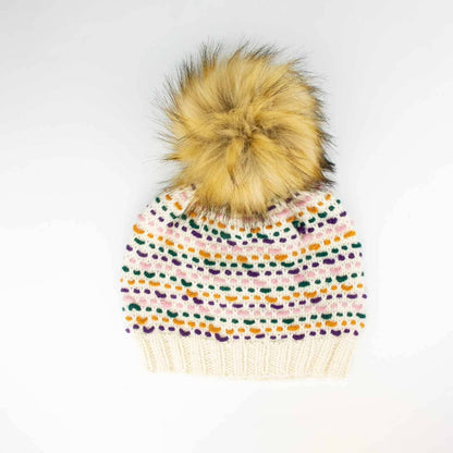 6" (15cm) Faux Fur Pom Pom: White