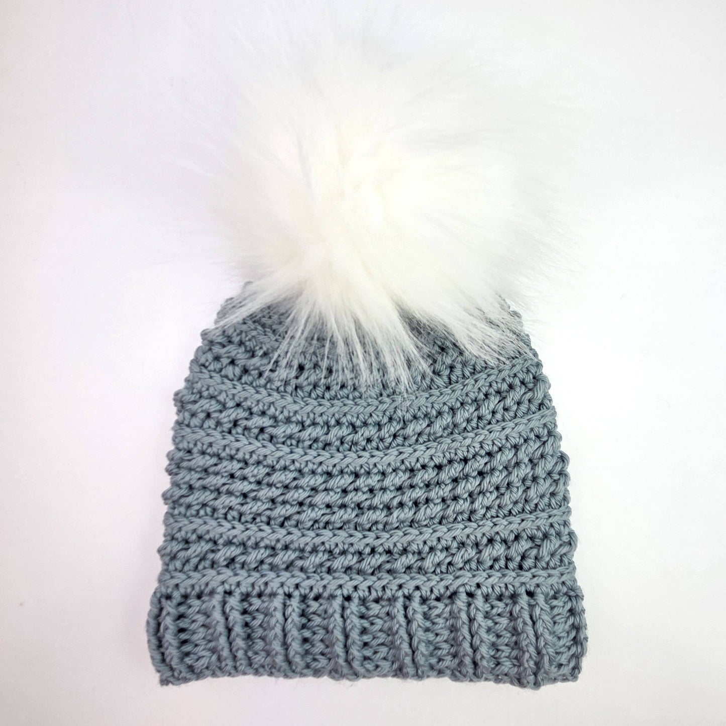 6" (15cm) Faux Fur Pom Pom: Midnight Blue