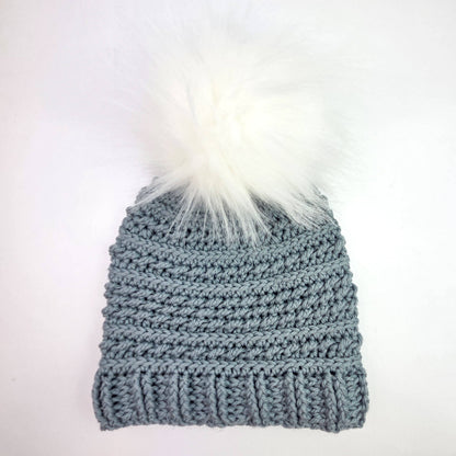 6" (15cm) Faux Fur Pom Pom: White