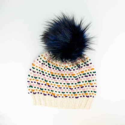 6" (15cm) Faux Fur Pom Pom: White