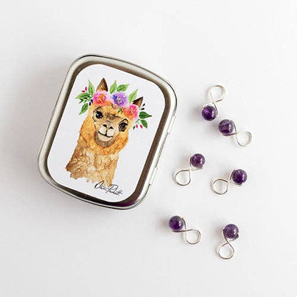 Alpaca Stitch Marker Storage Tin